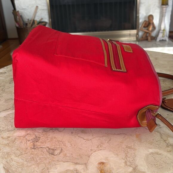 Dooney & Bourke O Ring Tote Bag Pink & White Canvas & Leather - Picture 17 of 17